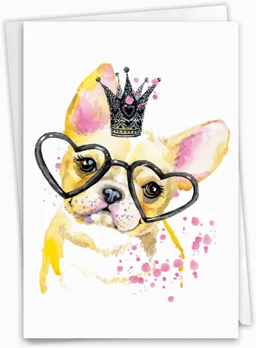 Miniatura 13 de NobleWorks - Tarjeta de felicitación de cumpleaños con sobre de 5 x 7 pulgadas (1 tarjeta), divertida celebración de cumpleaños de animales - Bandas