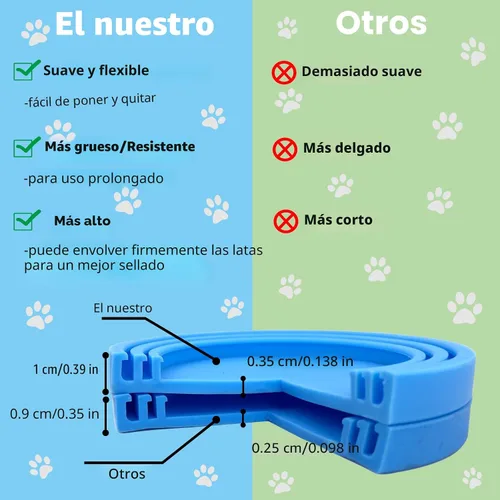 Miniatura 7 de Comtim Tapas de silicona para latas de comida para mascotas (tamaño universal, una para 3 latas de comida de tamaño estándar), azul y verde