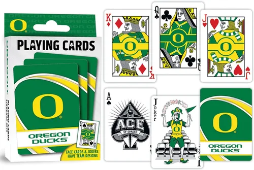 Miniatura 3 de Naipes de los patos de Oregon de la NCAA, 2.5" x 3.5