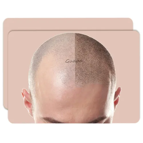 Masculino SMP Cuero Cabelludo Micropigmentación Práctica Piel Silicona Pre-impresión Hombre Calvo Micropigmentación Almohadilla de Entrenamiento de