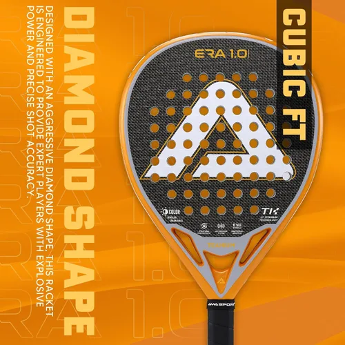 Miniatura 7 de AMA SPORT ERA 1.0 Raqueta de pádel con superficie de fibra de carbono con núcleo de espuma EVA Memory Flex Raqueta de pádel ligera de potencia