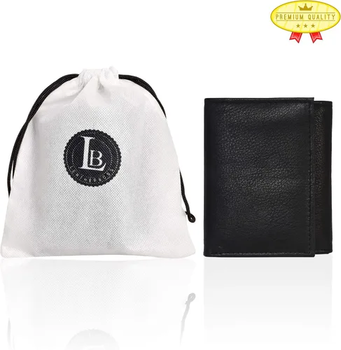 Miniatura 2 de Billetera de tres pliegues con solapa y bolsillo para monedas para niños, Negro, 3.3 4" x 3", Billetera plegable