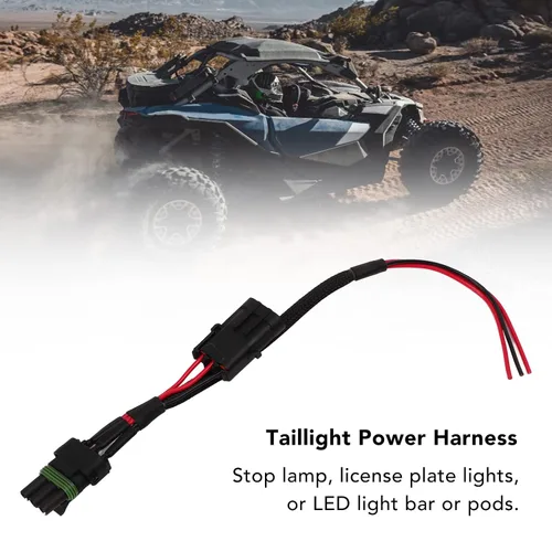 Miniatura 5 de Acouto Arnés de alimentación de luz trasera para X3 Whip Brake Placa de matrícula Luz Adaptador de arnés de repuesto UTV Accesorio