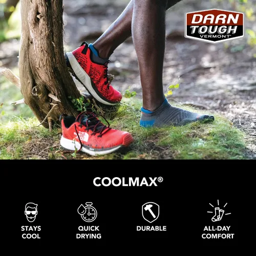 Miniatura 6 de Darn Tough (1054) Run Coolmax No Show Tab Ultra-Lightweight with Cushion Men's Sock