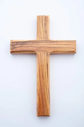 Miniatura 7 de Olive Wood Gifts Shop Cruz católica latina de madera de olivo hecha a mano con metal chapado en plata (crucifijo de 6.3 pulgadas) – Cruz