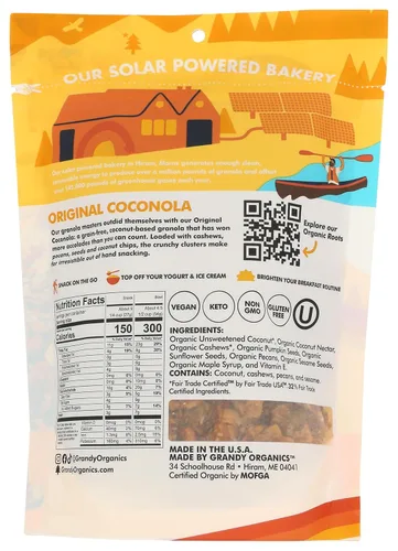 Miniatura 2 de Grandyoats, granola orgánica, coconola original, 9 onzas