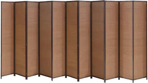 Miniatura 9 de 3 4 5 6 7 8 Panels Room Separator Freestanding Wall Divider for Office/Bedroom/Hotel, Foldable Room Divider Partition Privacy Screen, Wood