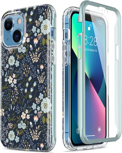 Miniatura 24 de Esdot Funda protectora para iPhone 13 Mini con protector de pantalla integrado, protección de grado militar con diseños de moda para mujeres