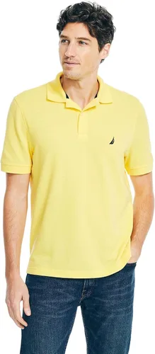 Miniatura 44 de Nautica playera polo clásica de mangas cortas, color sólido, para hombre