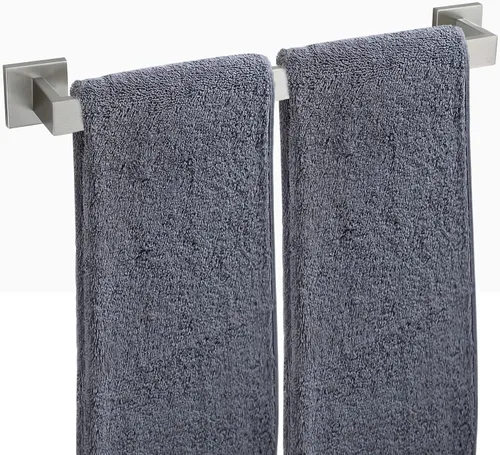 Miniatura 10 de Nolimas Toallero de baño negro mate, barras individuales, barra de toallero, barra clásica de acero inoxidable montado en la pared, toallero