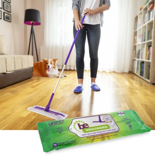 Miniatura 7 de Wipex Toallitas húmedas naturales para pisos, aceite esencial de romero y vinagre, tela texturizada a base de plantas para atrapar y absorber