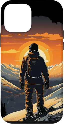 Miniatura 16 de Snowboarding Snowboard Snowboarder Mountain Sunset Case for iPhone 17