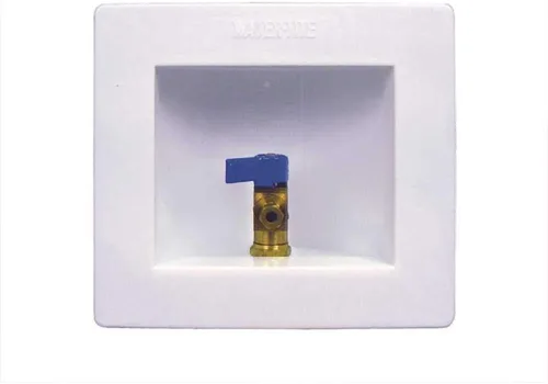 Miniatura 7 de Water-Tite 87978 Caja de salida cuadrada para máquina de hielo, válvula de pararrayos de martillo de latón de un cuarto de vuelta, conexión de sudor