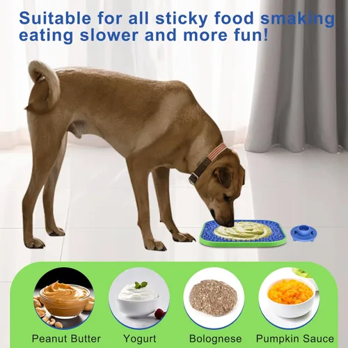 Miniatura 3 de Tapete interactivo para lamer jaula de perro, almohadilla de alimentación, alivio del aburrimiento y la ansiedad, mantequilla de maní y placa
