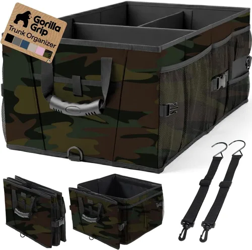Miniatura 13 de GORILLA GRIP Organizador de maletero para SUV y automóviles, organizador de almacenamiento plegable de gran capacidad, accesorios de coche Azul