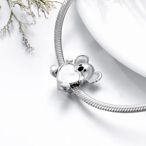 Miniatura 2 de LONAGO Abalorio de fotos personalizado para pulsera de plata de ley personalizable para regalo para mujeres y niñas, Plata esterlina, Circonita