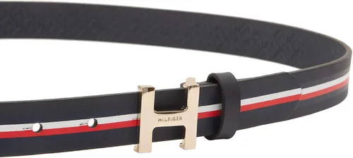 Miniatura 3 de Tommy Hilfiger Cinturón de cuero de moda para mujer, pantalones y vestidos, Azul marino