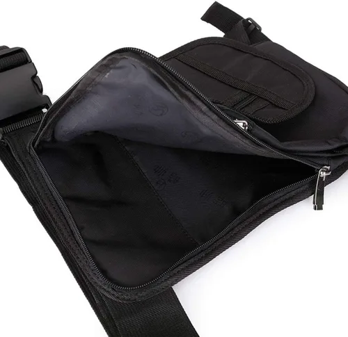 Miniatura 5 de Hebetag Riñonera de nailon para senderismo, para hombres y mujeres, táctica, motocicleta, ciclismo, equitación, viajes, deportes al aire libre