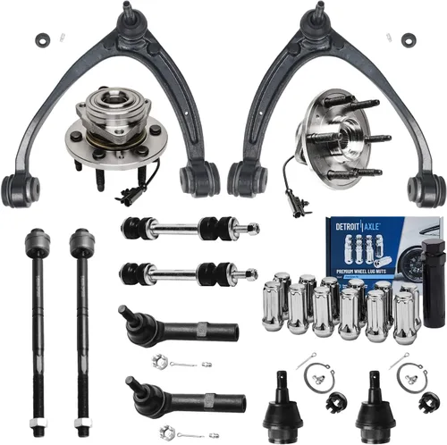 Miniatura 79 de Detroit Axle - Kit de nudillos de dirección delantera izquierda para Ford Edge Lincoln MKX 07-10, cojinete de rueda del lado del conductor, nudillo
