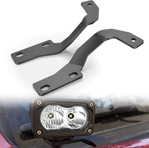 Nilight Soporte de luz de zanja, bisagras de capó, kit de soporte de montaje para luz LED auxiliar todoterreno para luz de trabajo en Toyota 4Runner