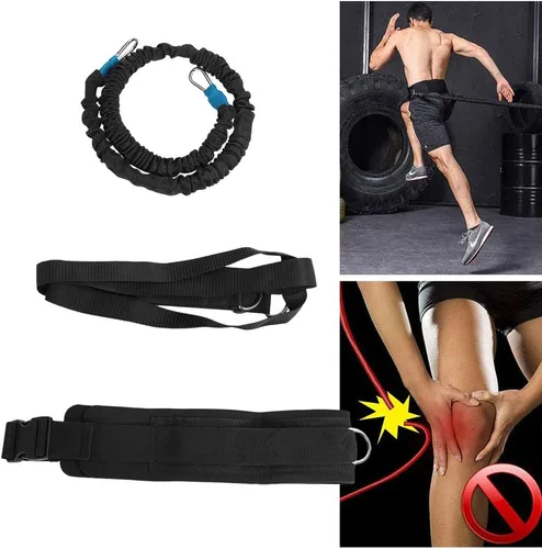 Miniatura 3 de Cinturón de entrenamiento dinámico multifuncional, bandas de ejercicio para correr, velocidad de aceleración, cuerda elástica para correr de fuerza