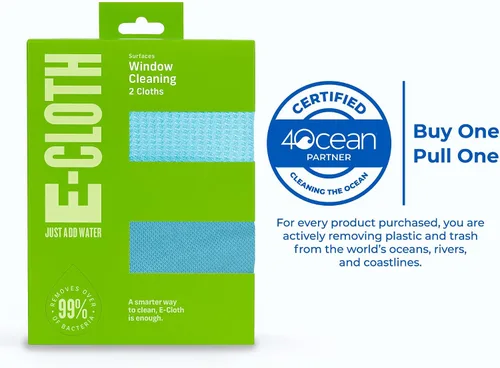 Miniatura 2 de E-Cloth Paño de limpieza de ventanas, embalaje ecológico, paño de limpieza de vidrio, ventanas sin rayas con solo agua, kit de toallas de microfibra