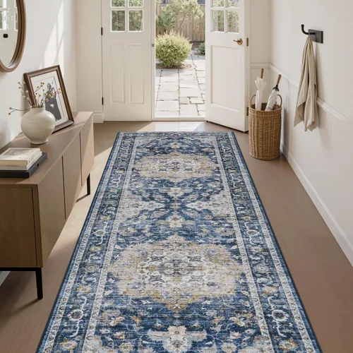 Miniatura 16 de PADOOR Alfombra de pasillo de 2 x 10 pies, suave, beige, lavable, para dormitorio, alfombra larga antideslizante para pasillos, entrada, lavandería