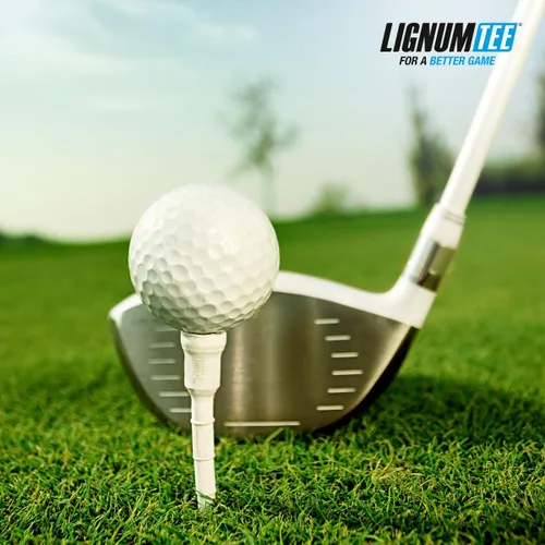 Miniatura 2 de LIGNUM Tee - Camisetas de golf clásicas - Camisetas de golf deportivas - Cabeza antigiro, micro madera de base biológica, 50 veces duradera