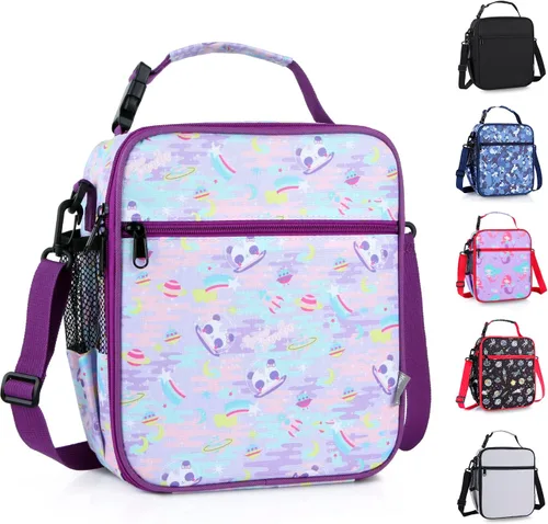 Miniatura 16 de Bolsa de almuerzo aislada para niños, bolsas de picnic térmicas con correa ajustable para adultos, niños, mujeres, hombres, niños y niñas