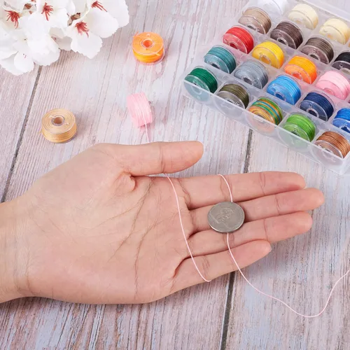 Miniatura 7 de Craftdady Cuerdas de poliéster encerado de 273 yardas de 0.022 in, colores mezclados para pulseras trenzadas de macramé, fabricación de joyas