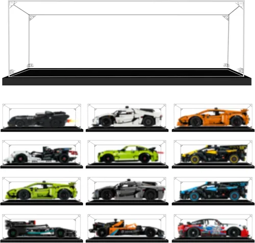 Miniatura 8 de Vitrina para Lego 1:8 Scale Car 42096 42172 42143 42156 42083 42115 42056 42125 76139 76956, 23.62 x 11.81 x 7.87 pulgadas 7.9 in), a prueba
