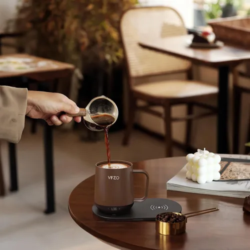 Miniatura 5 de Taza inteligente con control de temperatura, taza de café autocalentable con pantalla LED, vida útil de la batería de 180 minutos - Calienta hasta