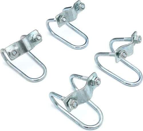 Miniatura 6 de 4 clips de tubo de acero galvanizado, hebilla de tubo cruzado, diámetro máximo del tubo de 1.3 pulgadas, tarjeta de 1.3 pulgadas, tubo de acero