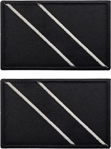 Miniatura 72 de 2 parches de bandera de Japón de AliPlus bordados tácticos militares moral parche apliques gancho y bucle