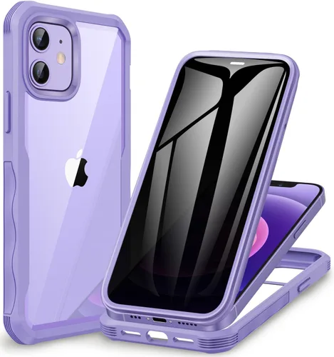 Miniatura 17 de CENHUFO Funda de privacidad para iPhone 11 Pro, funda de cuerpo completo con protector de pantalla de privacidad de vidrio templado 9H integrado