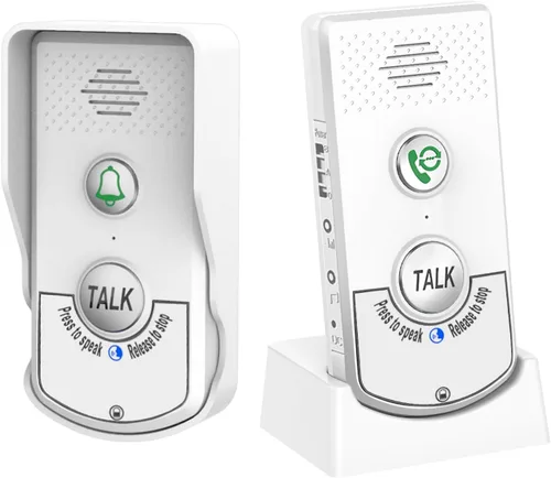 Miniatura 8 de Timbre inalámbrico de 2 vías, intercomunicador para interiores y exteriores, 3280 pies de largo alcance, sistema de intercomunicadores para puerta