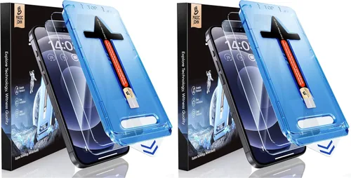 Miniatura 9 de MAGIC JOHN Paquete de 2 protectores de pantalla de vidrio templado para iPhone 12/iPhone 12 Pro de 6.1 pulgadas, instalación automática