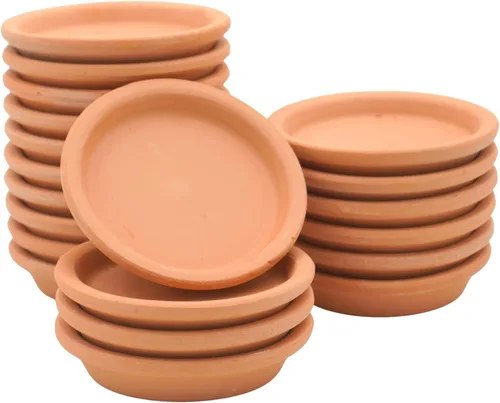 Miniatura 20 de Mini macetas de terracota – Macetas pequeñas de arcilla para suculentas, cactus, manualidades de bricolaje, jardín de hadas, proyectos escolares