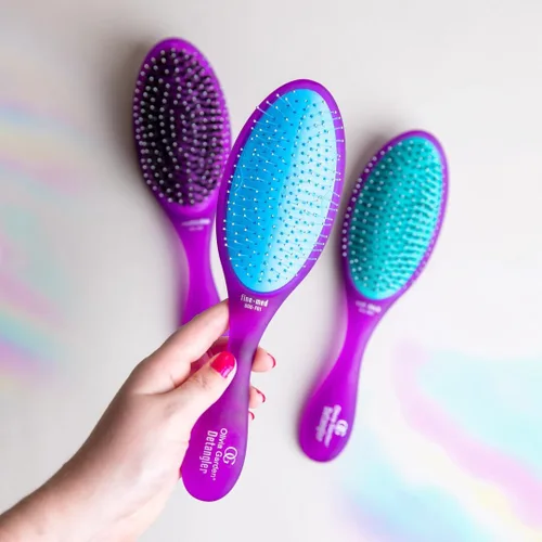 Miniatura 9 de Olivia Garden Aurora - Cepillo desenredante para cabello húmedo y seco de fino a medio, cepillo desenredante para mujeres, hombres, niños - Aurora