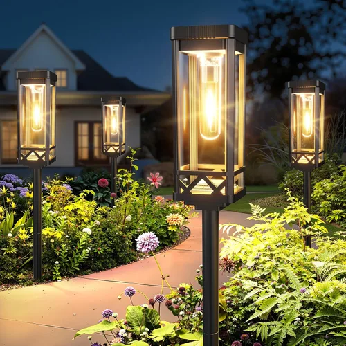 KOOPER Taller Solar Pathway Lights Outdoor, 8 Pack Upgraded Brighter Solar Garden Lights Solar Powered, Up To 15 Hours Outdoor Solar Lights for Yard