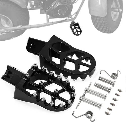 Miniatura 10 de XINGWU Reposapiés negro para motocross, pedales de aluminio para XR50R PW50 CRF70 TW200 KLX110 CRF50 50cc 70cc 90cc 110cc 125cc TaoTao pieza