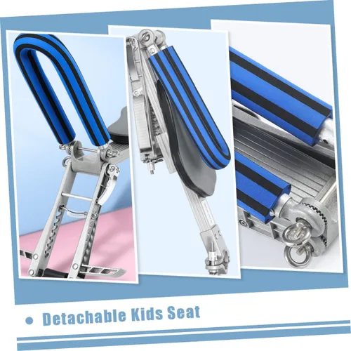 Miniatura 6 de POPETPOP 1 asiento de bicicleta para niño y niña, asiento de seguridad montado en la parte delantera para niños y niñas, adecuado para paseos
