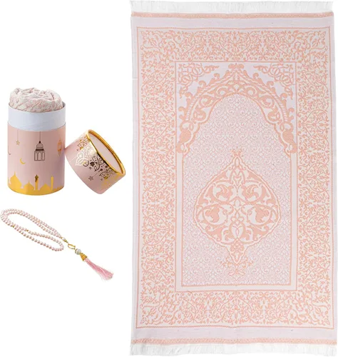 Miniatura 8 de Modefa Tapete de oración para regalos islámicos, alfombra de oración musulmana tejida fina, regalos musulmanes para hombres, regalos de Ramadán