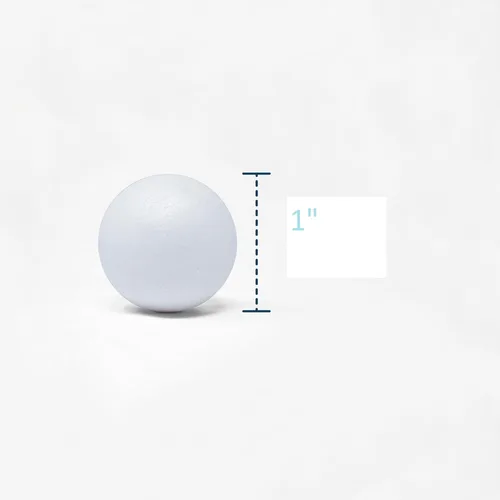 Miniatura 2 de Evershine Paquete de 100 bolas de espuma para manualidades de 1 pulgada, bolas de poliestireno de espuma lisas blancas para proyectos