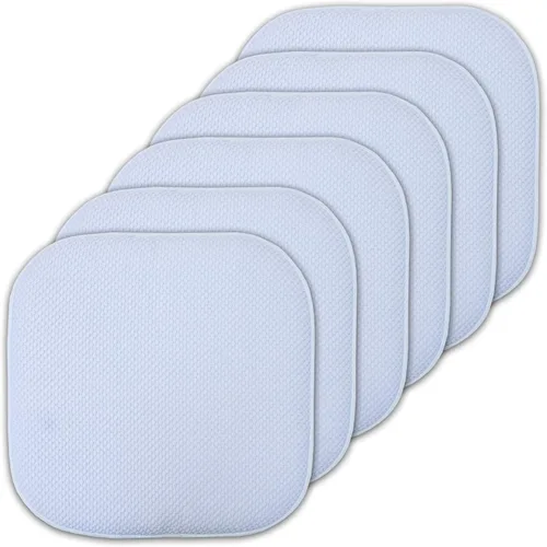 Miniatura 19 de Sweet Home Collection Cojines de espuma viscoelástica para silla, antideslizantes, diseño de panal de abeja, 16 x 16 pulgadas, paquete de 2