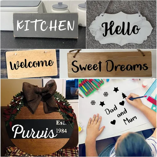 Miniatura 2 de Plantillas de letras del alfabeto para pintar, paquete de 16 plantillas de plantillas de letras para madera, pasteles, galletas y manualidades
