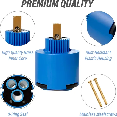 Miniatura 5 de Cartucho de grifo de 1.811 in, repuesto de cartucho de grifo, compatible con Grohe 46048000 grifo de una sola manija y grifo de fregadero, utilizado