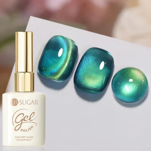 Miniatura 18 de UR SUGAR Crystal Cat - Esmalte de uñas de gel magnético para ojos, color gris, 0.5 onzas líquidas, esmalte de gel magnético iridiscente