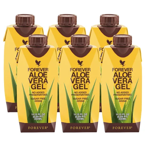 Forever Living - Gel de aloe vera, 99.7% jugo de aloe vera puro en hojas interiores, sin conservantes, 11.15 onzas líquidas (paquete de 6)