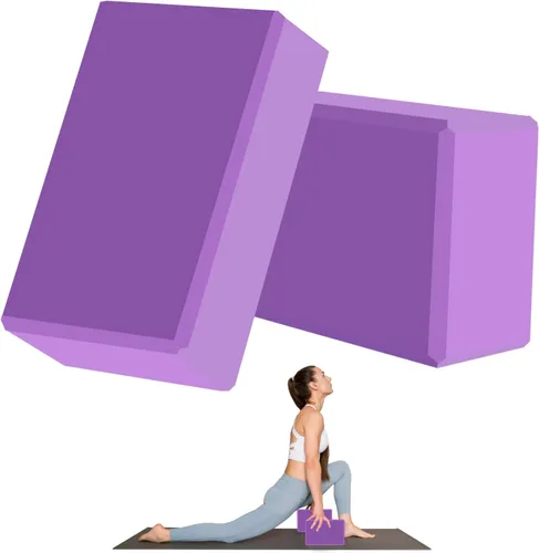 Miniatura 17 de Bloques de yoga de 9 x 6 x 3 pulgadas, superficie antideslizante suave, bloques de espuma de alta calidad, apoyo, ligero, resistente al olor